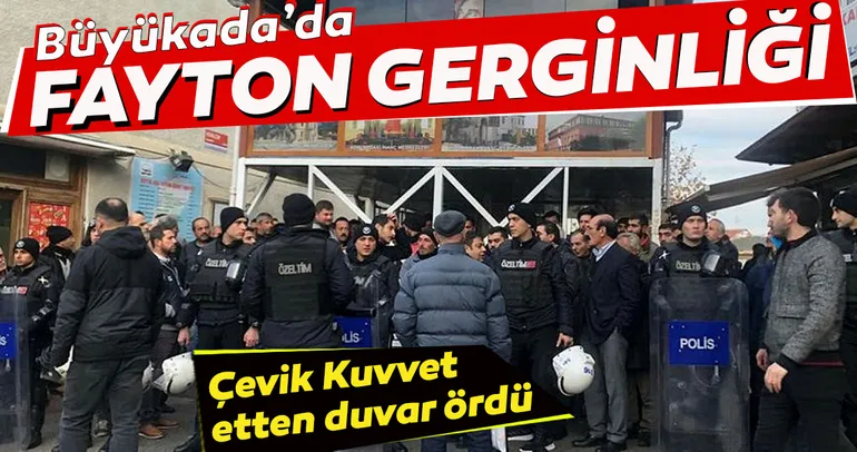 Büyükadada faytoncu gerginliği