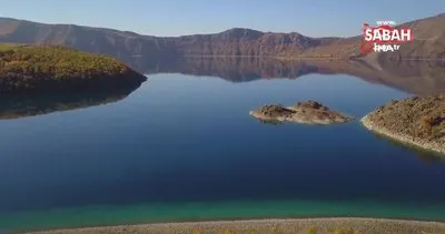 Yeryüzü cenneti Nemrut Kalderası’nda sonbahar güzelliği | Video