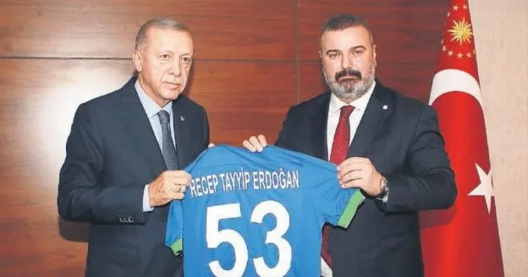 Başkan Erdoğan Rizespor’u kabul etti