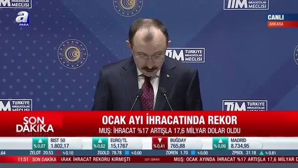 Son dakika: Ticaret Bakanı Mehmet Muş Ocak rekorunu duyurdu: Tüm zamanların en yüksek rakamı