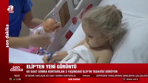 İşte minik Elif'in hastanedeki yeni görüntüleri | Video