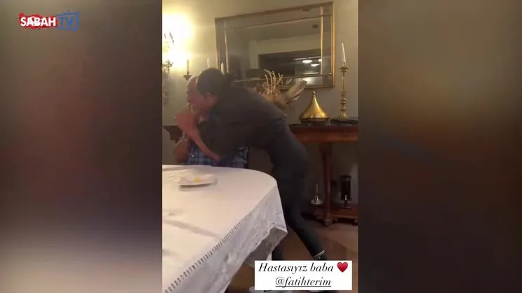 Babasına kafa tuttu! Merve Terim Fatih Terim’le kafa topu sektirdi, gülmekten yere düştü!