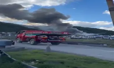 Eyüpsultan’da yediemin otoparkında yangın!