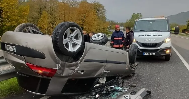 Zonguldak’ta yağışlı hava kazaya davetiye çıkardı: 2 kişi yaralandı!