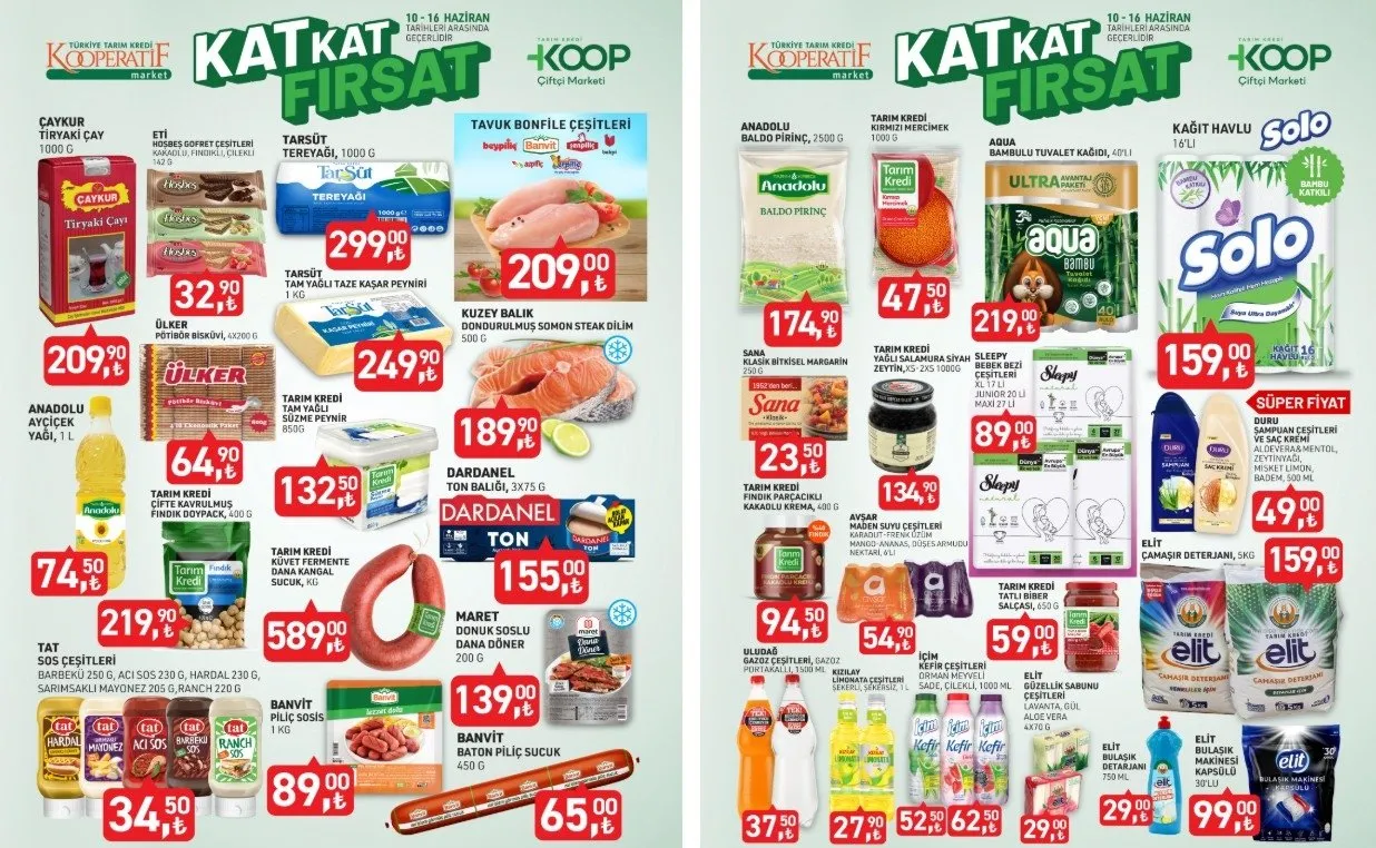 Tarım Kredi Aktüel bugün satışta! Kağıt havlu, salça, somon... 16 Haziran'a kadar geçerli!