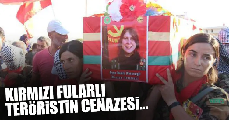 ‘Kırmızı fularlı kız’ terörist mezarlığında!