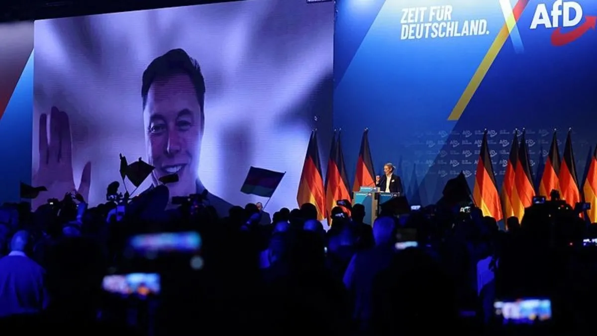 Elon Musk, AfD'nin seçim toplantısına katıldı