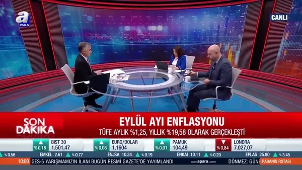 Eylül ayı enflasyon rakamları belli oldu
