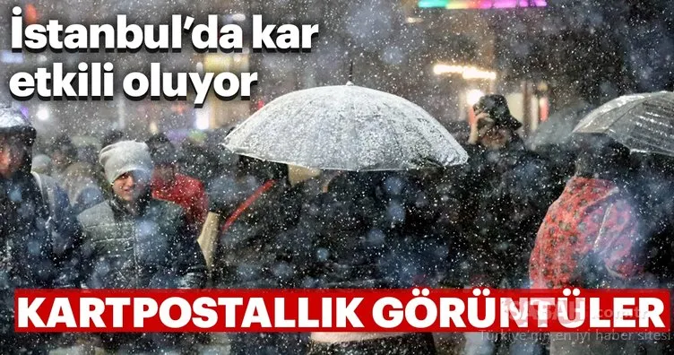 İstanbul’da kar etkili oluyor! Kartpostallık görüntüler ortaya çıktı