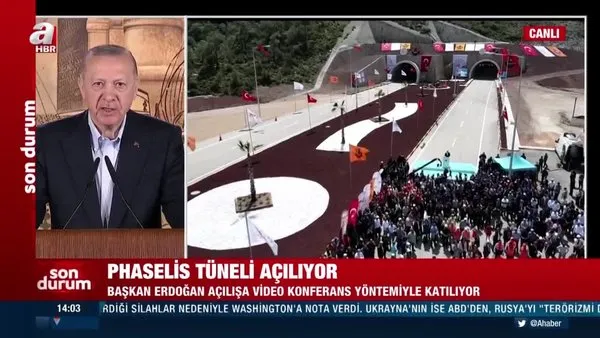 Başkan Erdoğan'dan Kemer – Kumluca Yolu ‘Phaselis Tüneli’ açılış töreninde önemli açıklamalar