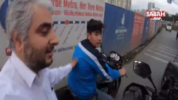 İstanbul’da otobüs şoförünün kendisine çarpan gence şefkati kamerada