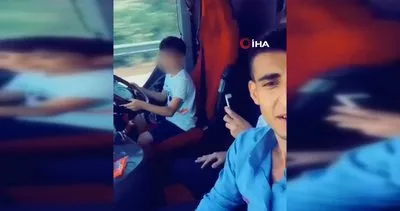 Adıyaman’da küçük çocuğun şehirlerarası yolcu otobüsü kullandığı skandal anlar kamerada | Video