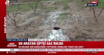 Bahçesinde su arayan çiftçi gaz buldu | Video