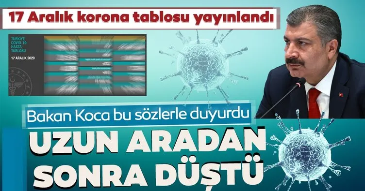 Son Dakika Haberi: Sağlık Bakanı Fahrettin Koca 17 Aralık koronavirüs tablosunu açıkladı