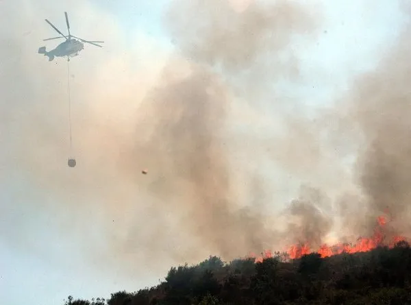 Bodrum'da yangın