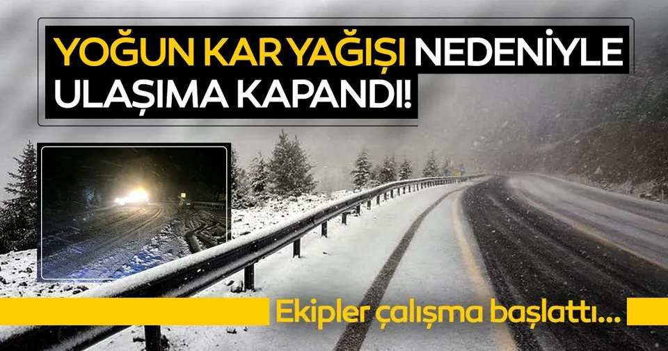 Antalya Konya Karayolu Yogun Kar Yagisi Nedeniyle Trafige Kapandi En Son Haber