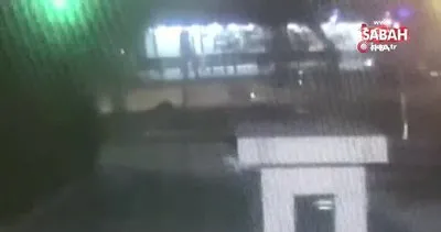 Aydınlatma direği üstüne düşen kurye hayatını kaybetti | Video
