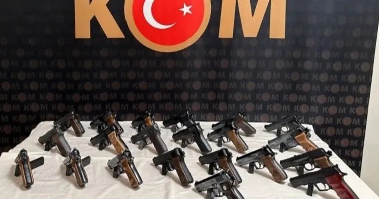 20 ruhtasız silah ele geçirildi