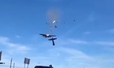 ABD’de facia! İki gösteri uçağı havada çarpıştı: Alev topu yükseldi...