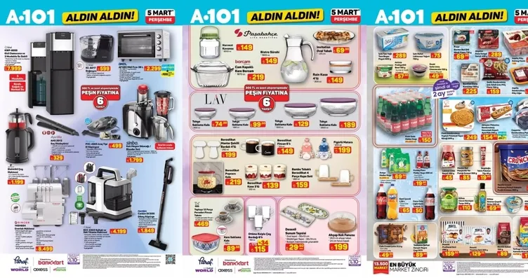 A101 aktüel ürünler kataloğu 5 Mart 2026: Su...