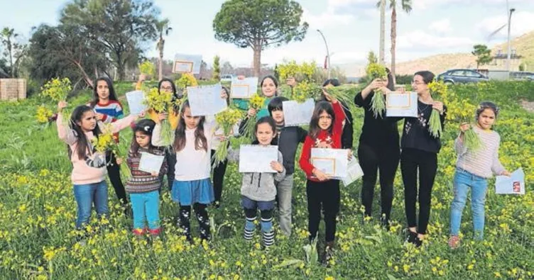 Kar ve bahar sevinci yaşandı