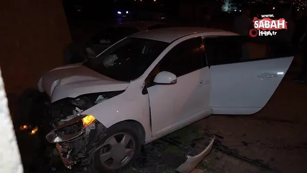 Kırıkkale'de iki otomobil kafa kafaya çarpıştı: 2 yaralı | Video