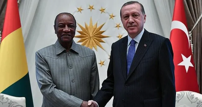 Erdoğan Gine Cumhurbaşkanı Conde ile görüştü
