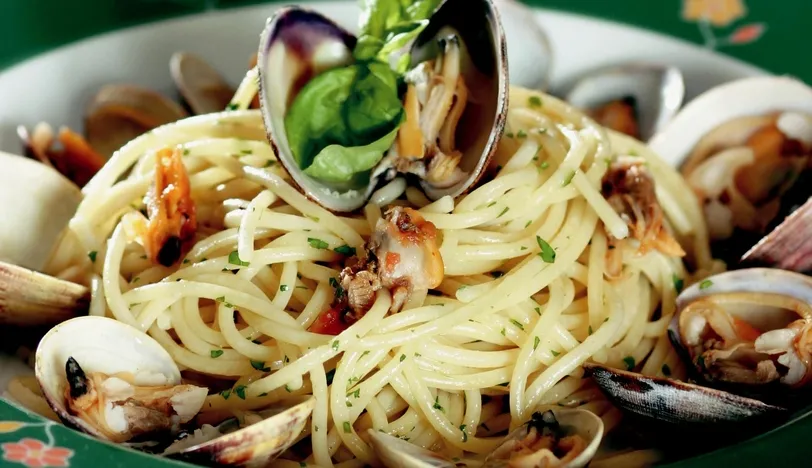 Kum Midyeli Spagetti
