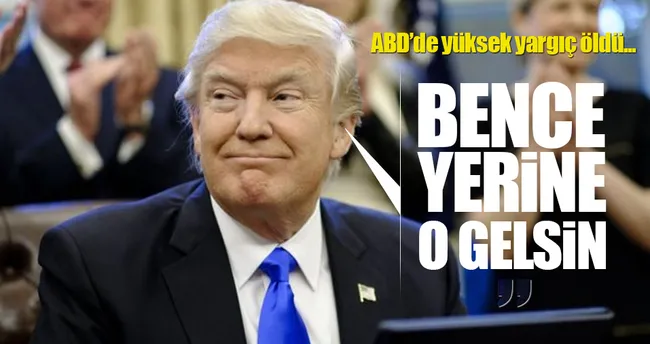 Trump ölen yargıçın yerine adayını açıkladı
