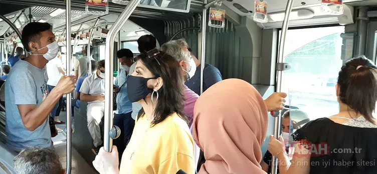 Metrobüslerde sosyal mesafesiz yolculuk!
