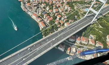 İstanbul’da helikopterli trafik denetimi