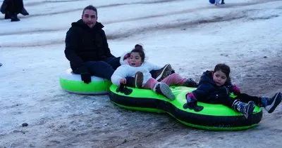 Düzceliler doğal kayak pistinde karın tadını çıkardı #duzce