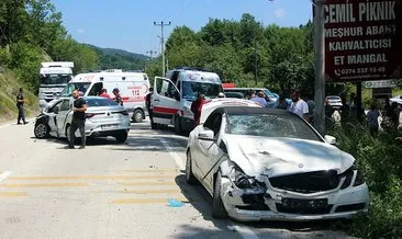 Abant yolunda zincirleme kaza: 6 yaralı var