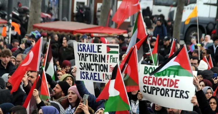 Gazze için dünyada milyonlar İstanbul’da binler yürüdü