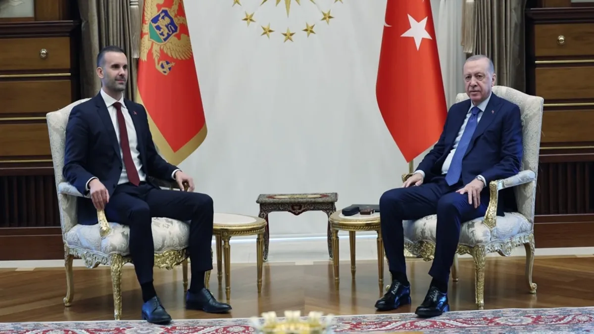Başkan Recep Tayyip Erdoğan Karadağ Başbakanı Milojko Spajic’i kabul etti Başkan Recep Tayyip Erdoğan Karadağ Başbakanı Milojko Spajic’i kabul etti