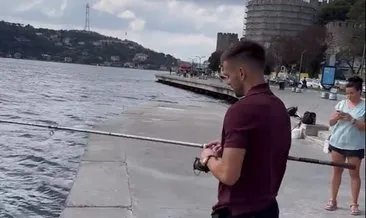 Dusan Tadic, İstanbul Boğazı’nda balık tuttu