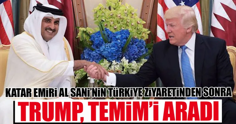 Şeyh Temim ile Trump arasında flaş görüşme