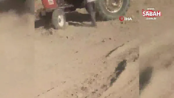 Kardeşlerin miras kavgasında inanılmaz görüntüler! Ablalarının üzerinden traktörle böyle geçtiler | Video