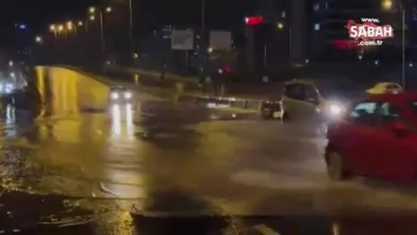 Ankara'da şiddetli yağış! Yollar çöktü, araçlar, ev ve iş yerleri hasar gördü | Video