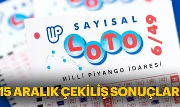 Son dakika haber: Sayısal Loto çekiliş sonuçları açıklandı! MPİ Sayısal Loto 15 Aralık bilet sorgulama