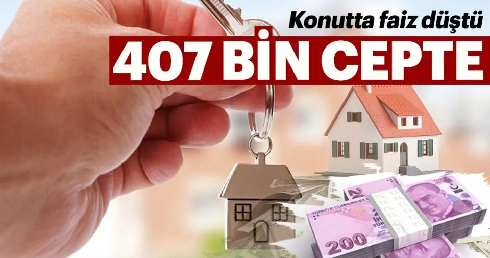 Konutta faiz düştü 407 bin cepte Emlak Haberleri