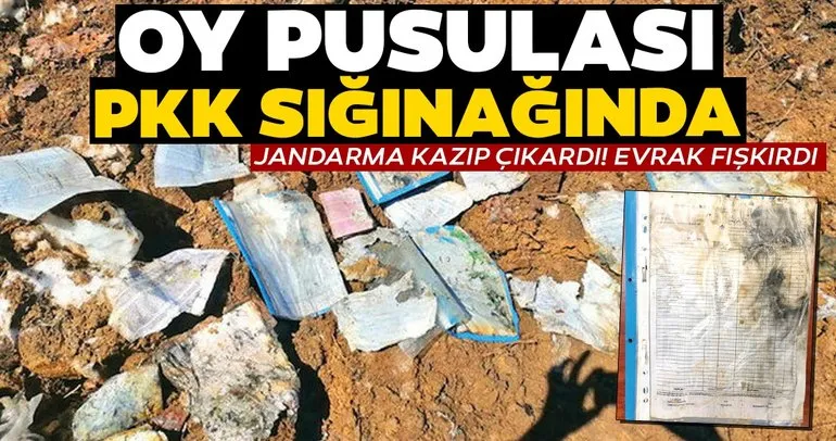 Son dakika haberi: PKK sığınağından oy pusulaları çıktı! Jandarma kazıp çıkardı