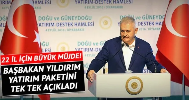 Başbakan Binali Yıldırım Güneydoğu teşvik paketini açıkladı