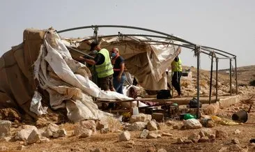 İsrail güçlerinden yeni saldırı! Filistinli ailelerin çadırları yıkıldı