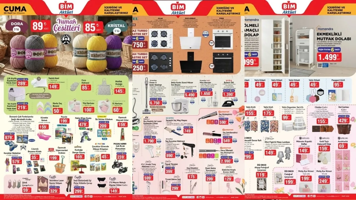 BİM Aktüel 6-11 Mart 2026 Kataloğu İndirim Listesi: Bu Hafta BİM’de Neler Var?