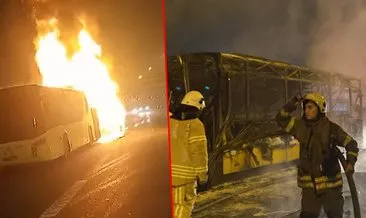 İstanbul’da yine aynı manzara: İETT otobüsü alev alev yandı!