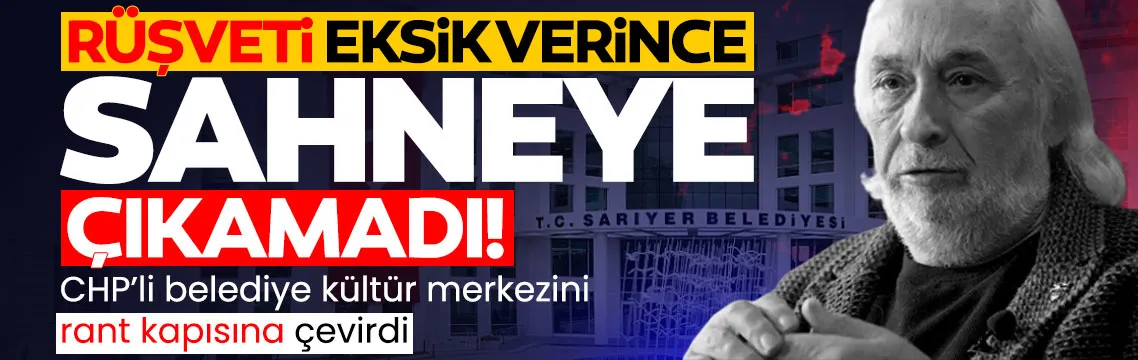 Kültür değil rant merkezi: Rüşveti eksik verdi, sahneye çıkamadı