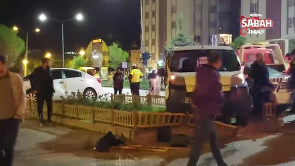 Erzurum’da iki araç çarpıştı: 2 yaralı | Video
