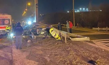 Kontrolden çıkan otomobil levha direğine çarptı: 1 ölü #ankara