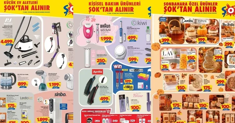 ŞOK aktüel 3 Kasım’a kadar geçerli indirimler! ŞOK aktüelde: tiftik toplayıcı, buharlı temizleme makinesi